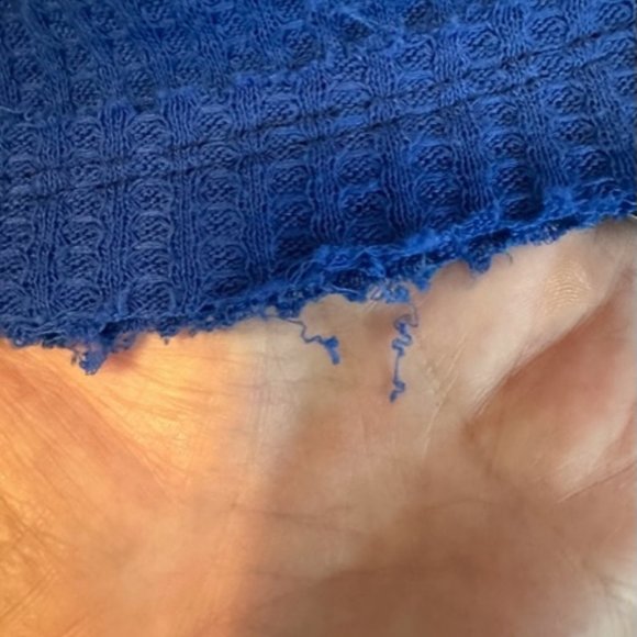 We the Free by Free People Blue Waffle knit Bell Sleeve Top - Picture 10 of 11